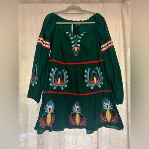 Let Me Be embroidered mini dress